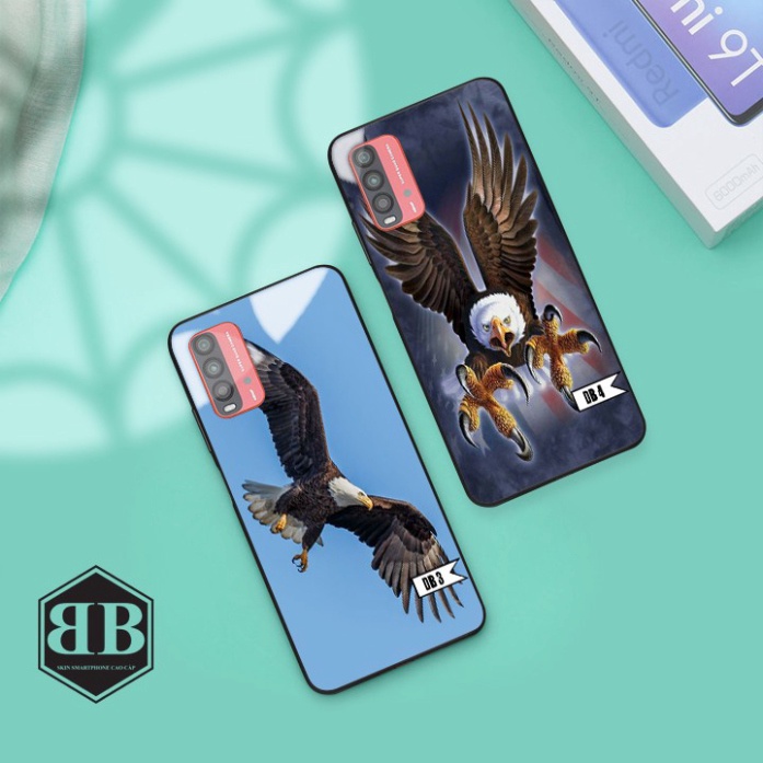 Ốp lưng kính cường lực Xiaomi Redmi 9T đại bàng