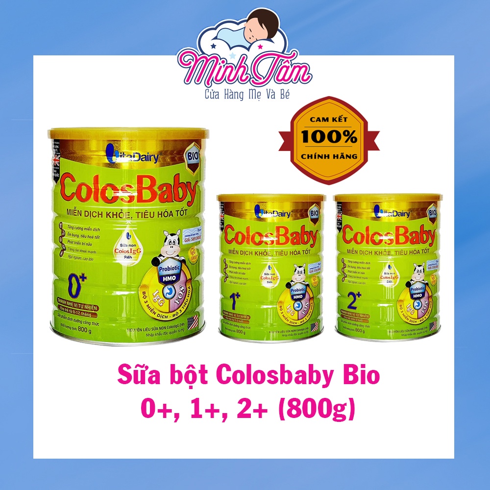 [Có mã QR tích xu] Sữa bột Colosbaby Bio Gold 0+, 1+, 2+ (800g)