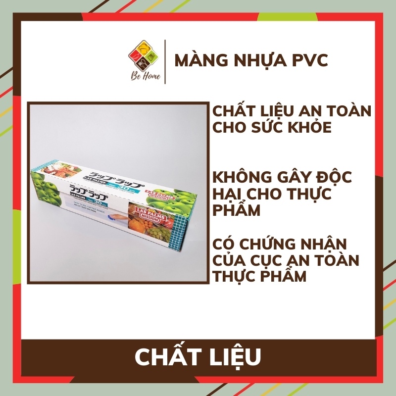 Màng Bọc Thực Phẩm Có Lưỡi Cắt LasPlam BEHOME Màng Bọc Thức Ăn Co Dãn 120mx30m Siêu Bền Đảm Bảo An Toàn [LASP200]