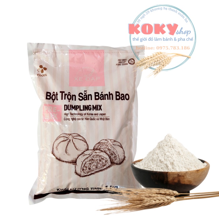 Bột làm bánh bao trộn sẵn CJ Food - Hiệu xe đạp 1kg