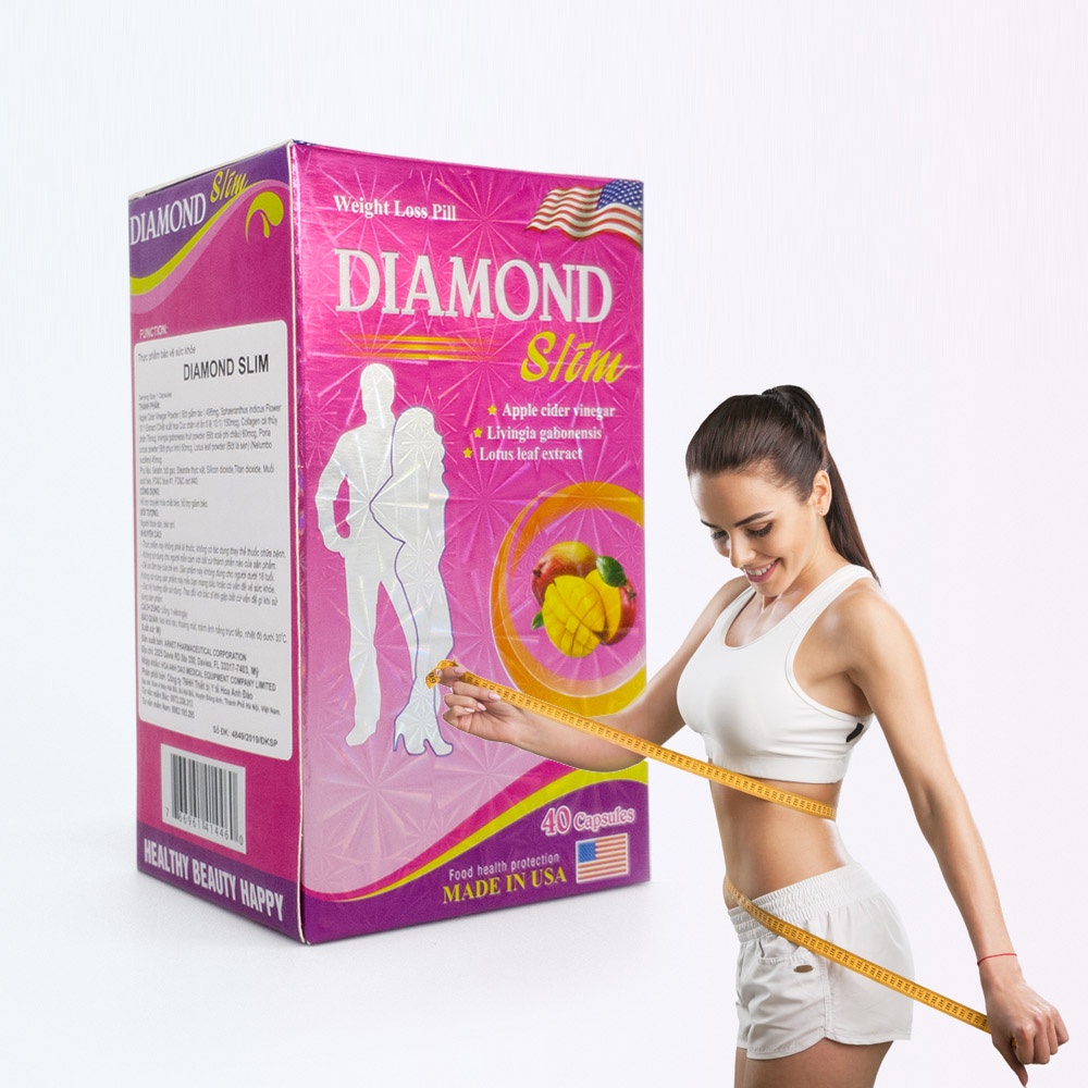 𝐓𝐡𝐮𝐨̂́𝐜 giảm béo, 𝘵𝘩𝘶𝘰̂́𝘤 giảm cân Mỹ DIAMOND SLIM - Giúp giảm cân cấp tốc, giảm béo - Hiệu quả ngay hộp đầu tiên