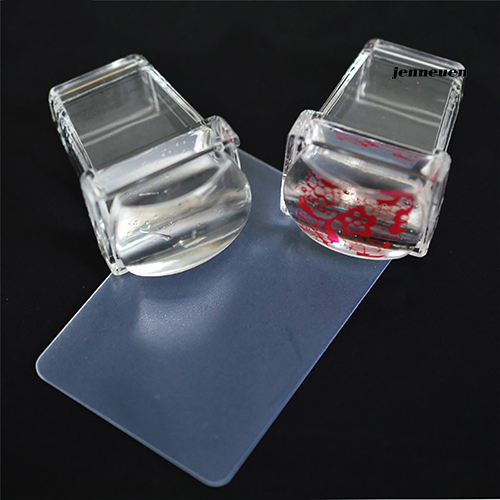 [Hàng mới về] Bộ 2 Dụng Cụ Dập Trang Trí Và Cạo Sơn Móng Tay Bằng Silicon Tiện Lợi