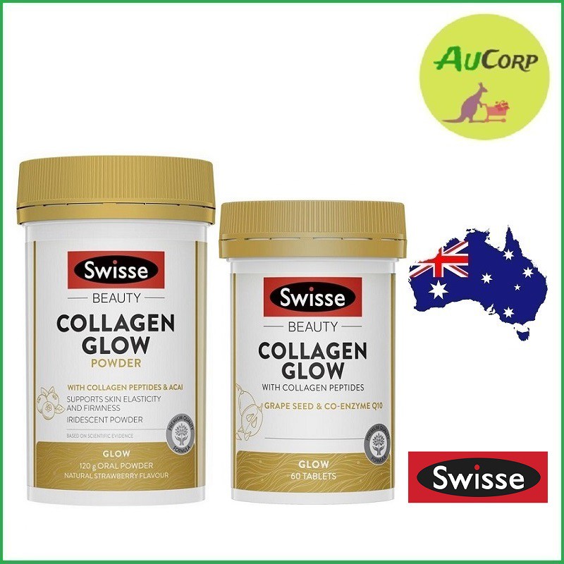 Viên uống đẹp da Collagen - Swisse Beauty Collagen Glow - Xuất xứ Úc