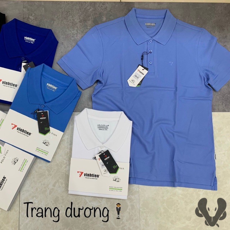 hàng đẹp quảng châu Áo PoLo Trơn Nam Vĩnh Tiến - Regular - 100% Cotton - Ảnh Thật
