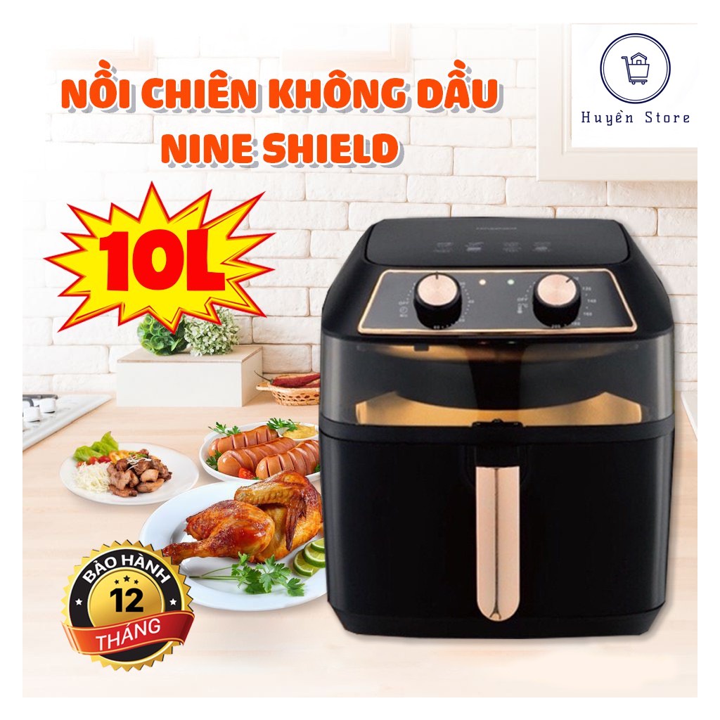 Nồi Chiên Không Dầu Nineshield 10L KB-8001M Chính Hãng Bảo Hành 12 Tháng