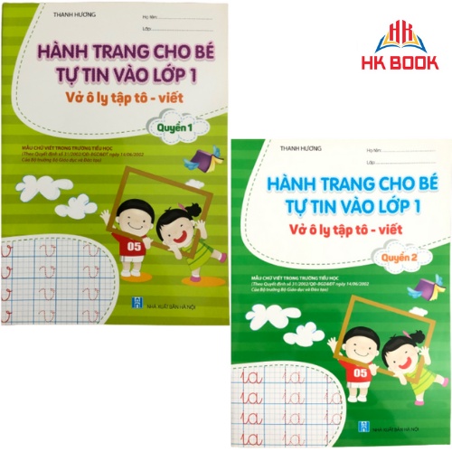 Sách - Combo Vở Ô Ly Tập Tô - Viết - Hành Trang Cho Bé Tự Tin Vào Lớp 1 - Quyển 1,2 (2 cuốn)