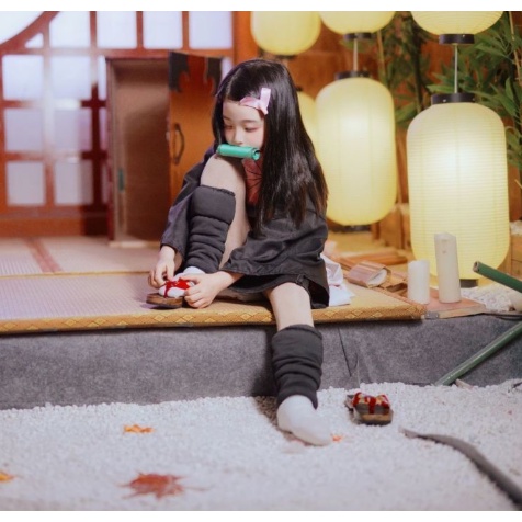 Trang Phục Hóa Trang Nhân Vật Hoạt Hình Demon Slayer Midouzi cos / Kamado Nezuko