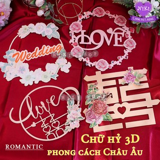 CHỮ HỶ MỚI LẠ PHONG CÁCH CHÂU ÂU DÁN TƯỜNG DÁN CỬA- TẶNG KEO DÁN