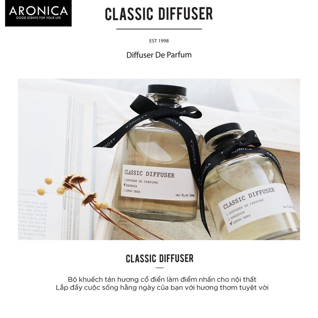 Tinh Dầu Thơm Phòng Hàn Quốc Cao Cấp Aronica Classic Diffuser 300ml