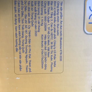 Ấm siêu tốc BlueStone 1,7l KTB 3335