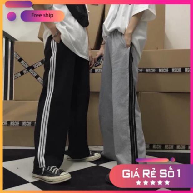 Quần 3 sọc cullotes ⚡tặngquà⚡ ống rộng Unisex siêu hot