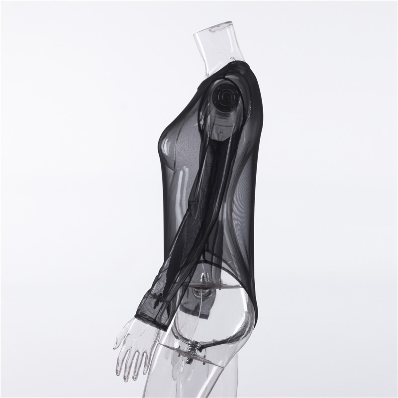 ❍✘✢[CÓ SẴN] Bodysuit Dài Tay Ôm Body Cổ Tròn Lưới Xuyên Thấu | BigBuy360 - bigbuy360.vn