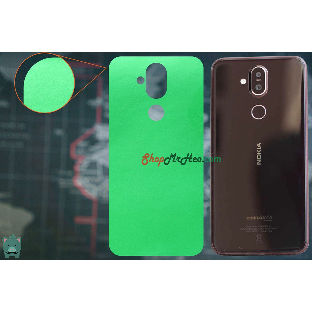 Skin Dán Mặt Sau Lưng Vân Nhôm Nokia 8.1 - Nokia X7 - Nhiều màu