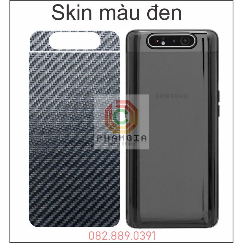Miếng dán mặt lưng skin carbon Samsung Galaxy A80