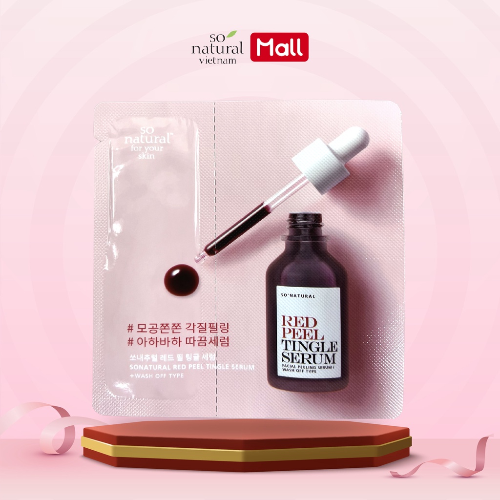 Tinh Chất Red Peel Tingle Serum Sample Dạng Gói So Natural 2,5ml