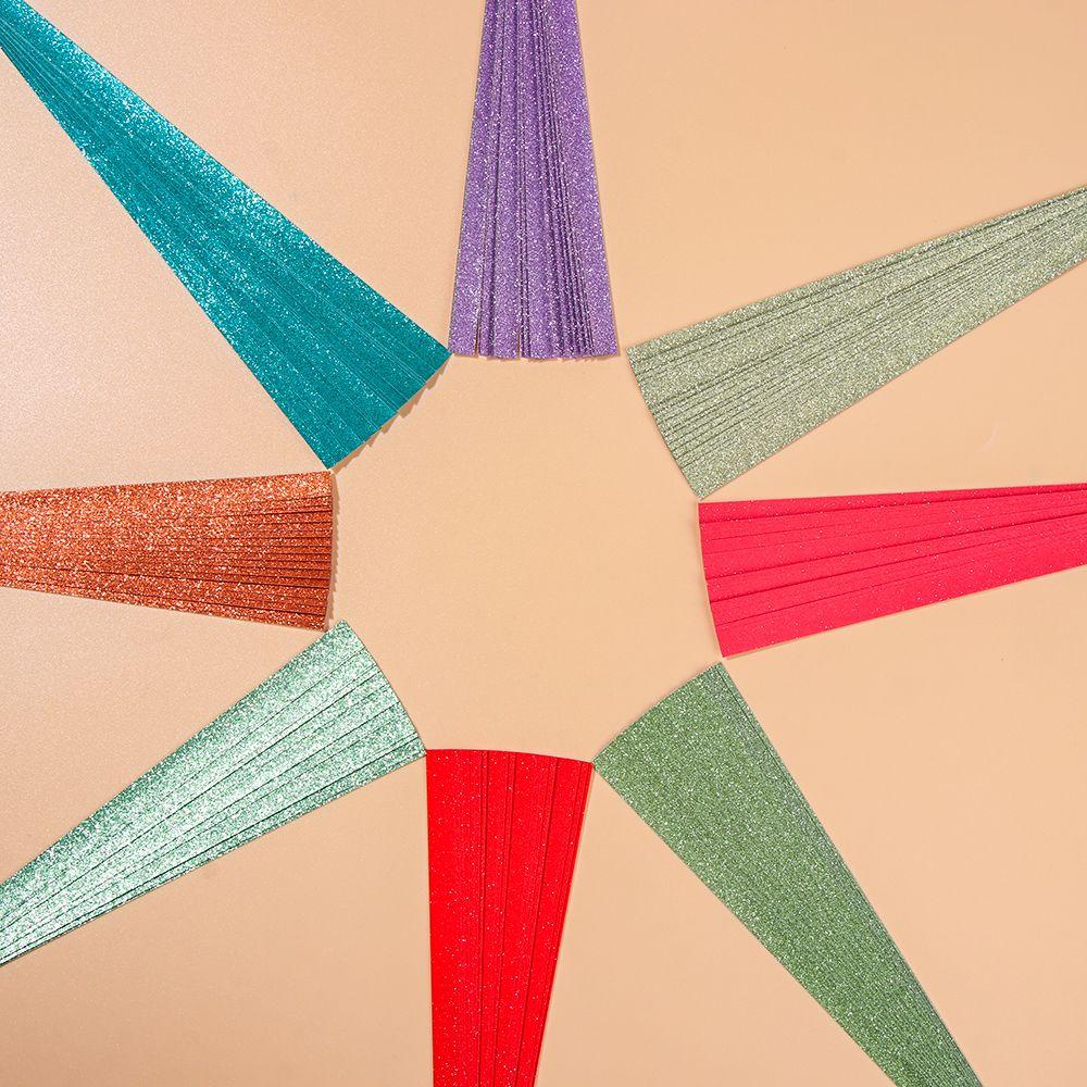 Dải Giấy Một Mặt Dùng Trang Trí DIY|Giấy Xếp Origami Nhiều Màu Sắc