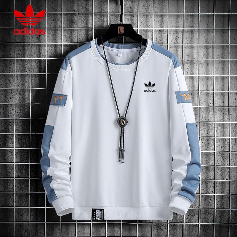 Áo Sweater Thể Thao Adidas 100% Dài Tay Cổ Tròn Thời Trang Xuân Thu 2022 Cho Nam