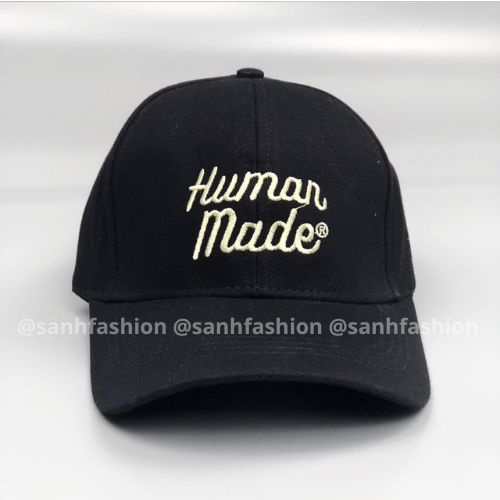 Mũ lưỡi trai thêu chữ Human Made Nón kết chất kaki cao cấp thời trang form unisex nam nữ K54