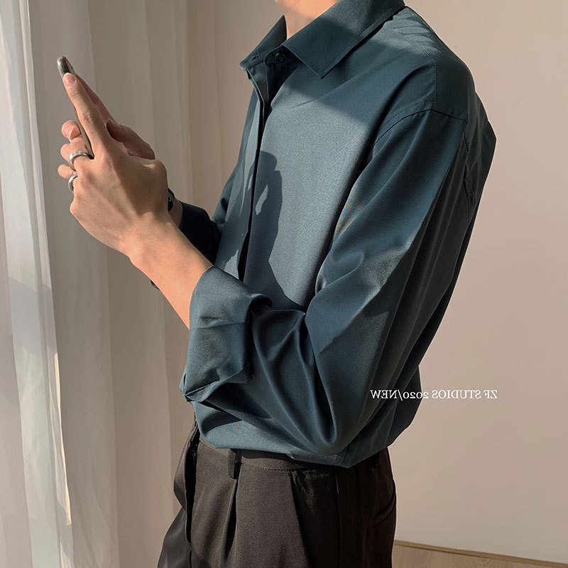 Áo sơ mi trắng tay dài dáng rộng phong cách Retro | BigBuy360 - bigbuy360.vn