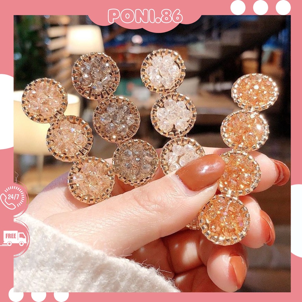 Kẹp tóc đá nhiều màu lấp lánh sang chảnh phong cách dịu dàng