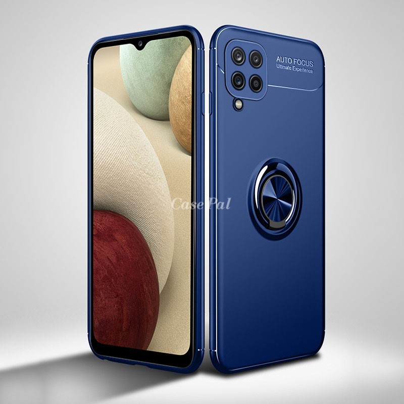 Ốp Lưng Silicone Chống Sốc Có Khuyên Xỏ Ngón Tay Và Nam Châm Gắn Xe Ô Tô Cho Samsung Galaxy A12 | BigBuy360 - bigbuy360.vn