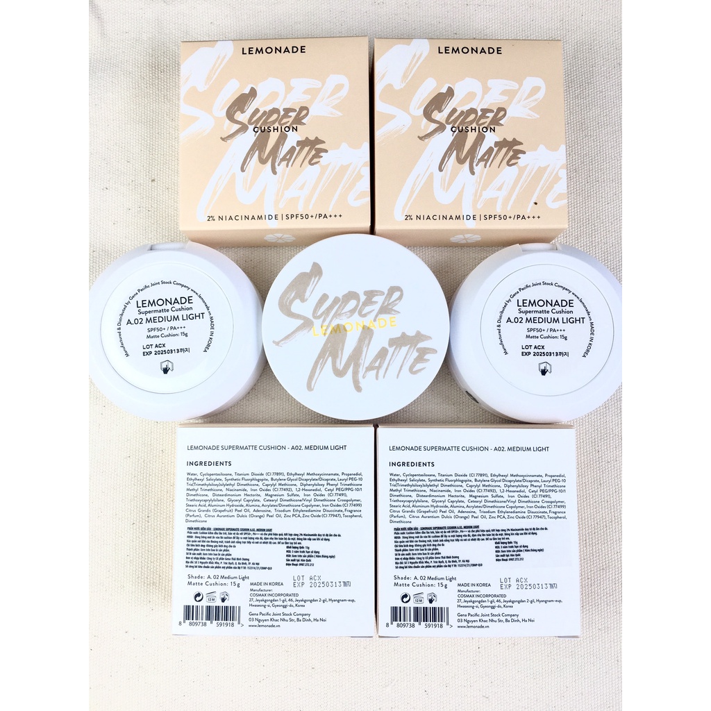 Phấn nước kiềm dầu Lemonade dual matte addict cushion