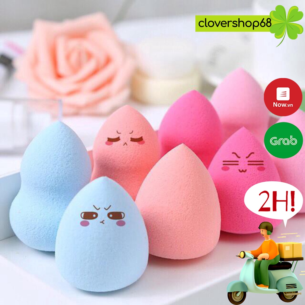 Bông Mút Tán Kem Nền (Mút trang điểm) Hồ Lô, Giọt Nước -  Bông Mút Trang Điểm   🍀 Clovershop68 🍀