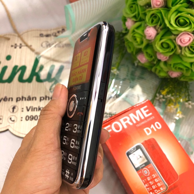 Điện thoại Forme D10 2 sim dành cho người già phím to loa to Bảo hành 12 tháng - Hàng chính hãng | BigBuy360 - bigbuy360.vn