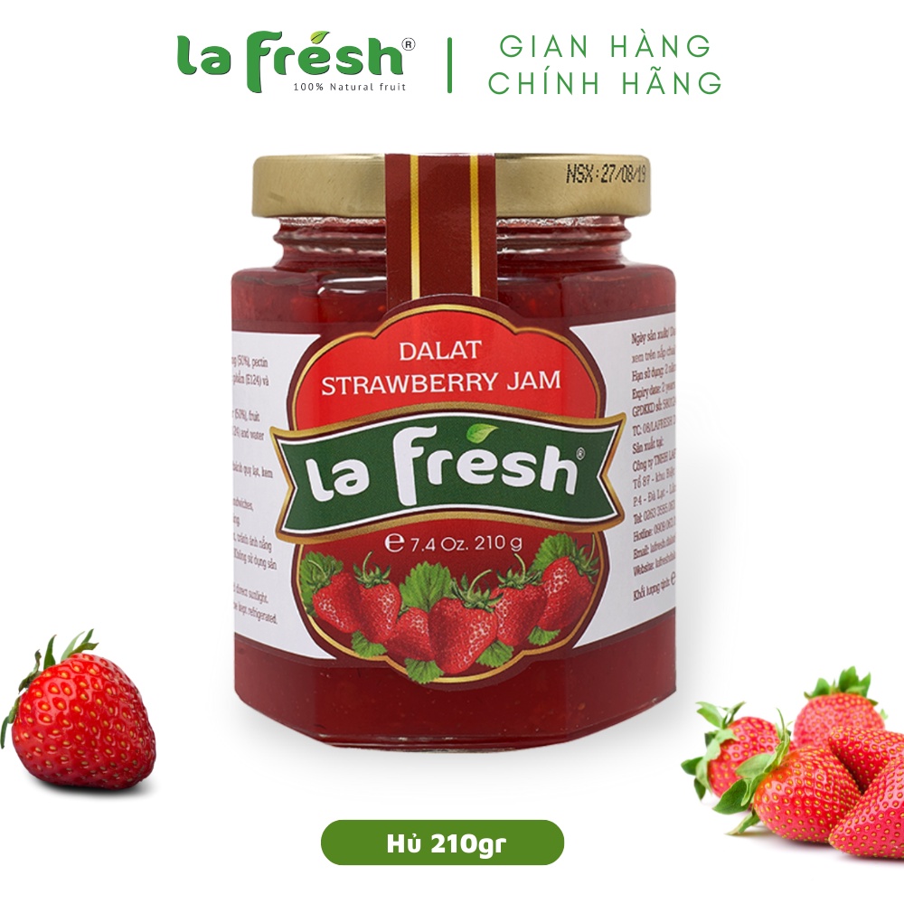 Mứt Dâu Tây Lafresh Đà Lạt Hủ Thủy Tinh 210gr