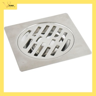 Phễu thoát sàn 100% inox 304 chống hôi lr-05 15x15cm phi 90/60
