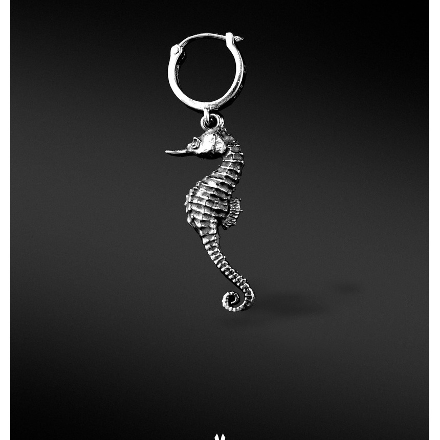 Khuyên tai bạc nam, nữ HeliSilver Hippocampus Helios Original S925 KTB321