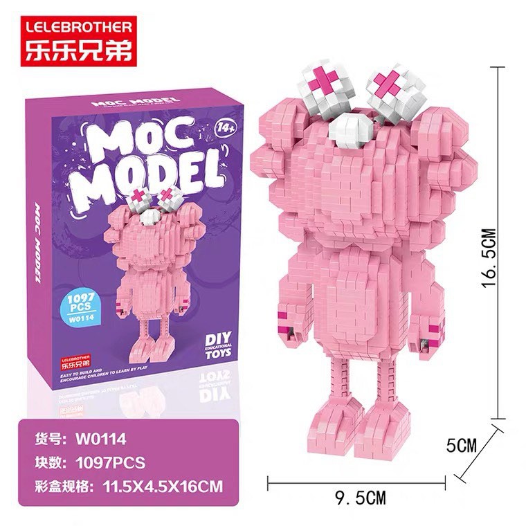 Bộ đồ chơi lắp ráp Lego Kaws Moc Model 7890