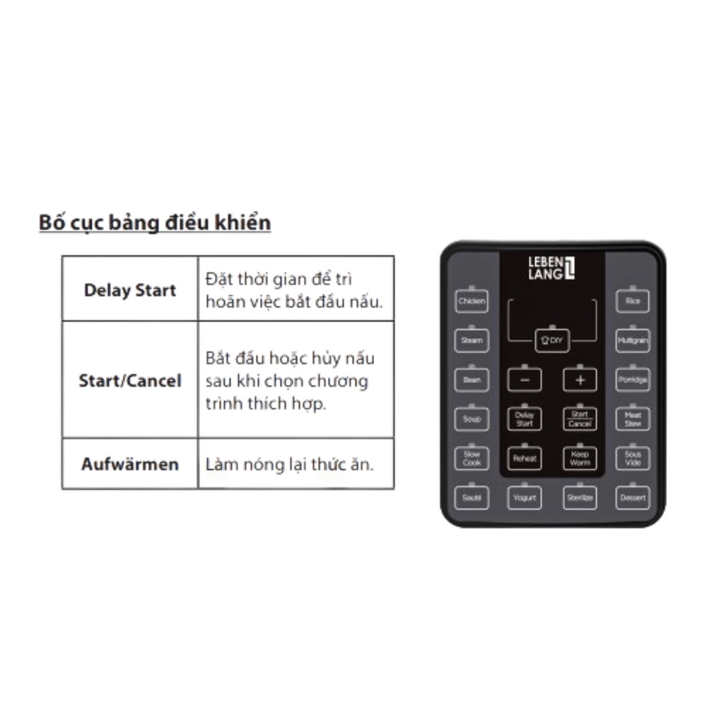 Nồi áp suất điện đa năng LEBENLANG LBEE0908-EC 6L chế độ ninh hầm siêu nhanh, tiết kiệm thời gian - hàng chính hãng