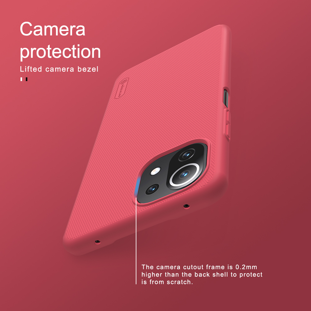 Ốp Điện Thoại Nillkin Super Frosted Shield Cho Xiaomi Mi 11 Nhựa Cứng Pc Chống Sốc