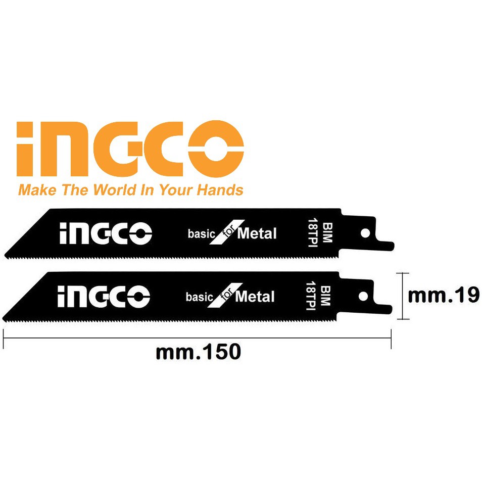 Total Bộ 2 lưỡi cưa kim loại cho máy cưa kiếm 150mm Metal TAC52922EF