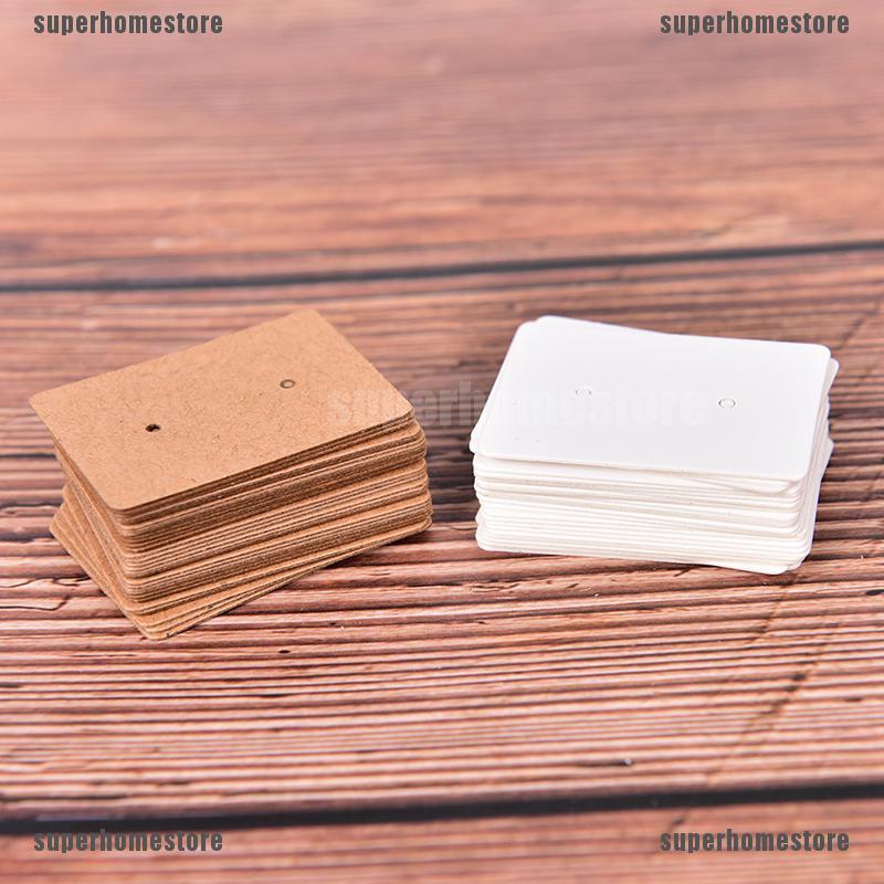 Set 100 thẻ giấy kraft treo trang sức bông tai chuyên dụng