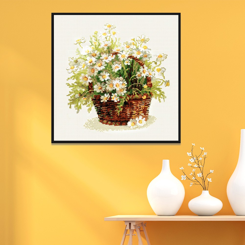 Bộ Tranh Thêu Chữ Thập Hình Hoa 11ct