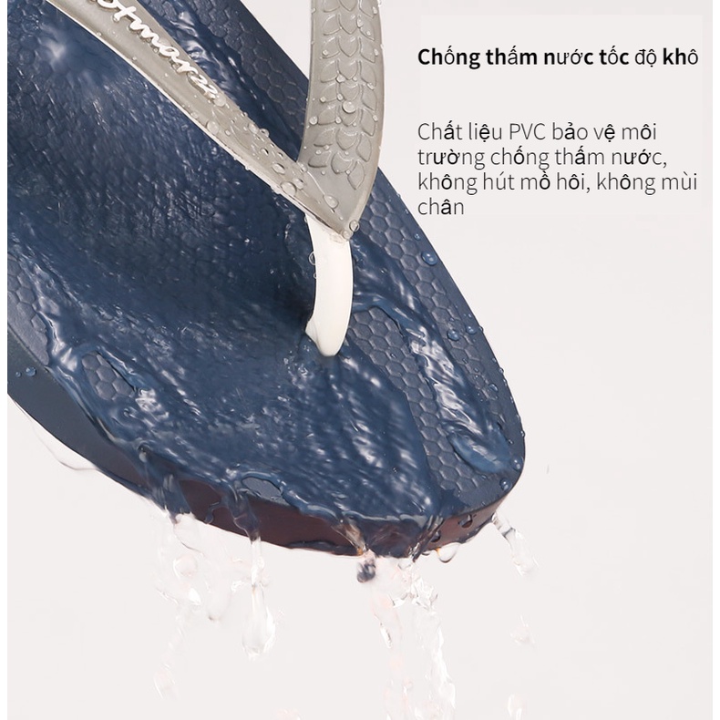 Hotmarzz Dép Xỏ Ngón Nam Đế Cao Su Size 39-46 HM0803A