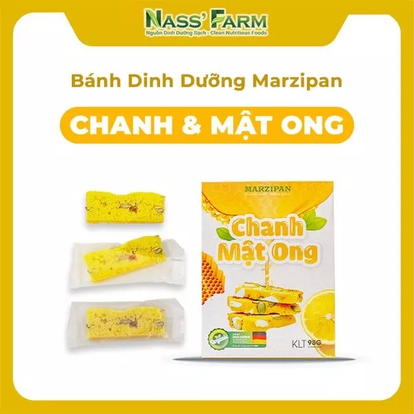 Bánh Marzipan Chanh Mật Ong 98G|Bánh Dinh dưỡng Ăn Kiêng