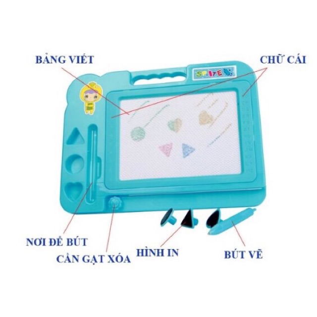 Bảng viết xoá nam châm cho bé yêu giao màu ngẫu nhiên