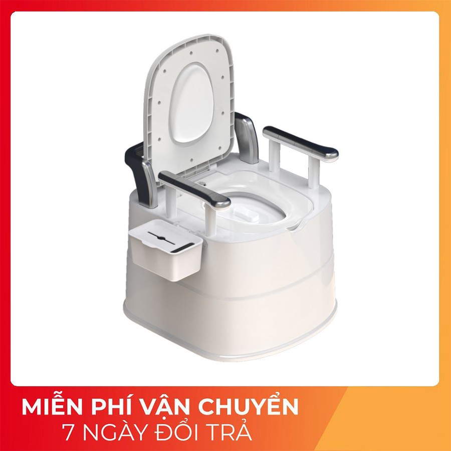 bô vệ sinh, bồn cầu di động, bô di động cao cấp chính hãng, bồn cầu di động cho người già có tay vịn chống trượt khử mùi