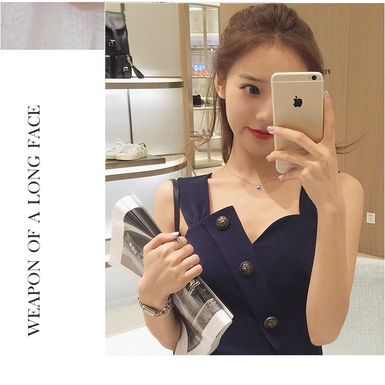 Dây chuyền nữ mạ bạc 925 hạt đậu may mắn thời trang hàn quốc trang sức CINLA DC001