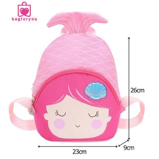 Bagforyou❀Kids Cartoon Cute  Backpack Fish Tail School Shoulder Bag