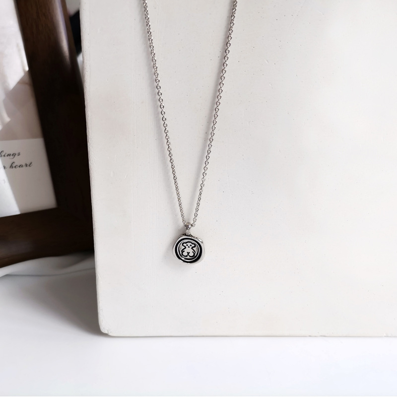 Dây Chuyền Mặt Hình Gấu Thời Trang Đường Phố Đơn Giản 22686