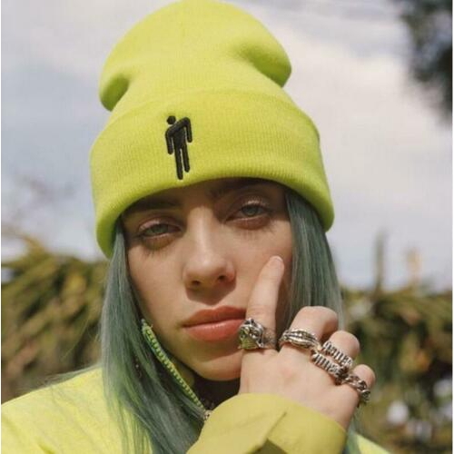 Mũ Beanie Dệt Kim In Chữ Billie Eilish Thời Trang
