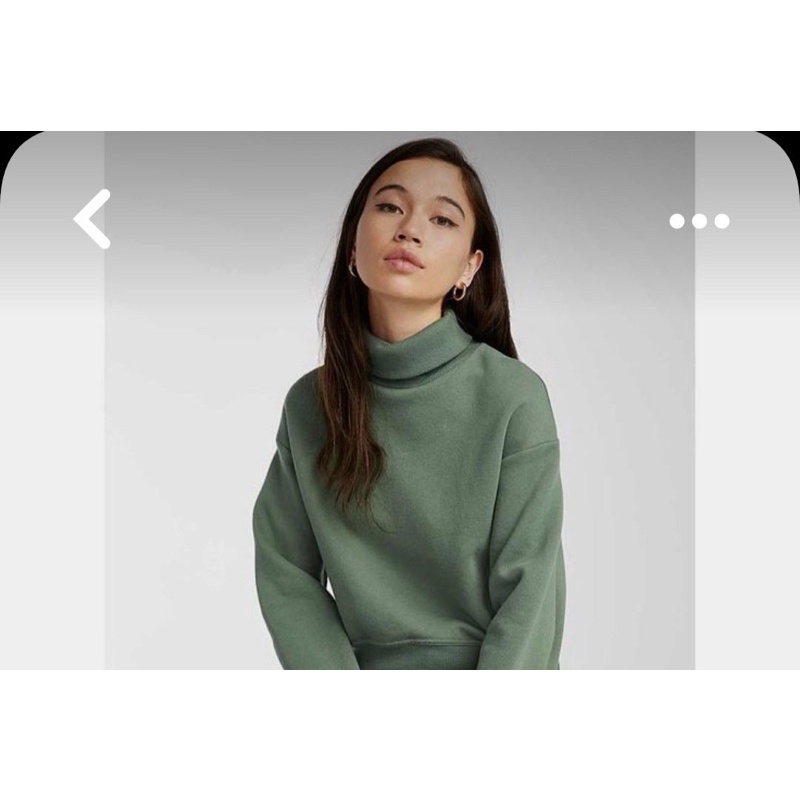 Áo sweater cổ kiểu của Forever 21 còn tag $18 XANH RÊU - Thanh lý hàng xuất khẩu (Đọc mô tả)