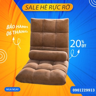 [Hàng có sẵn] Ghế bệt tựa lưng tatami, Ghế sofa lười nâng hạ dễ dàng đa năng kiểu Nhật vải nhung mềm mịn co giãn tốt