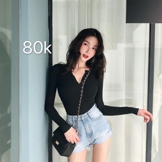 [thanh lý] áo thun tăm khuy ngực