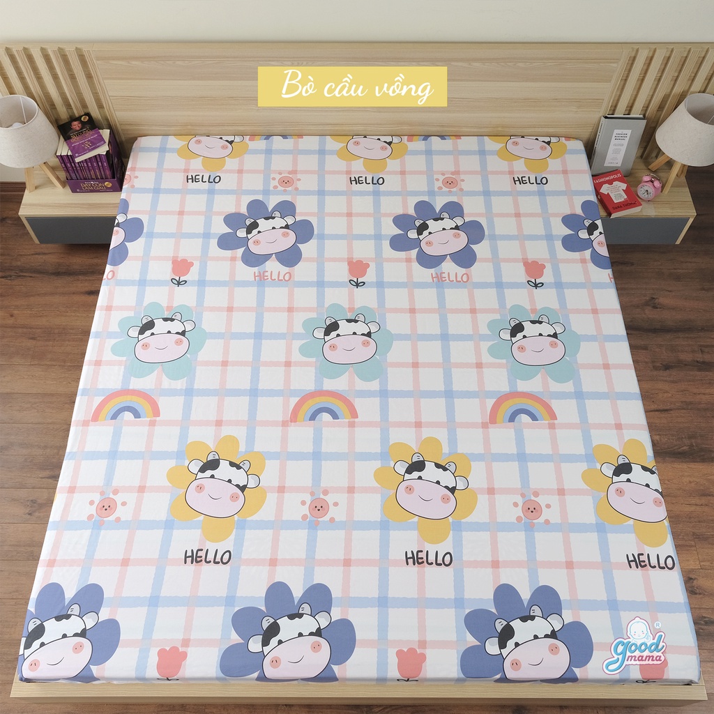 Ga chống thấm cotton Goodmama, Drap giường cao cấp cho bé nằm trực tiếp, không nóng bí, kháng khuẩn tự nhiên | BigBuy360 - bigbuy360.vn