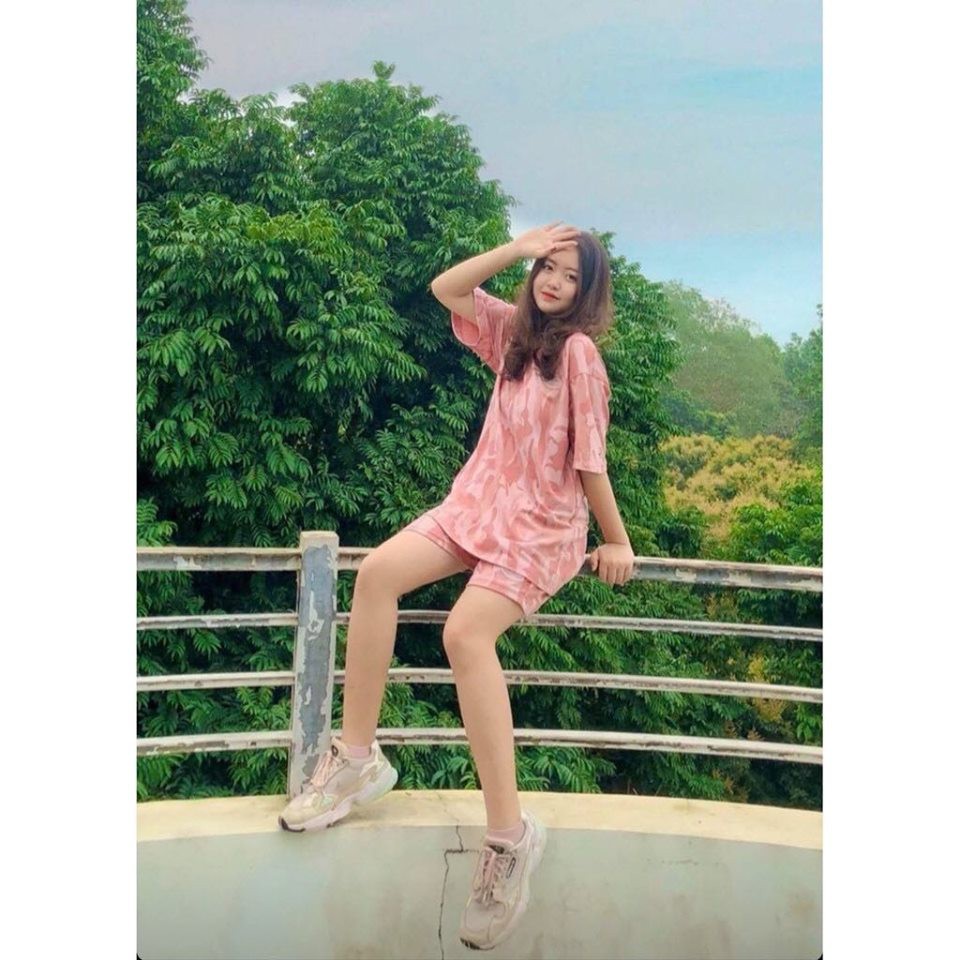 [Mã SKAMA06 giảm 8% tối đa 50K đơn 250K] Bộ thun cộc tay loang unisex sẵn kho | BigBuy360 - bigbuy360.vn